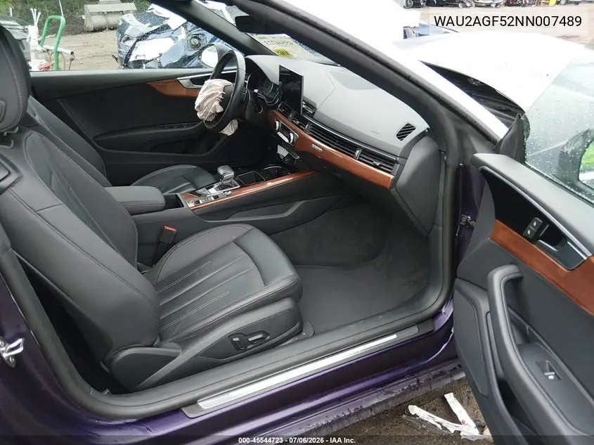 2022 Audi A5 Cabriolet Premium 45 Tfsi Quattro S Tronic VIN: WAU2AGF52NN007489 Lot: 45544723