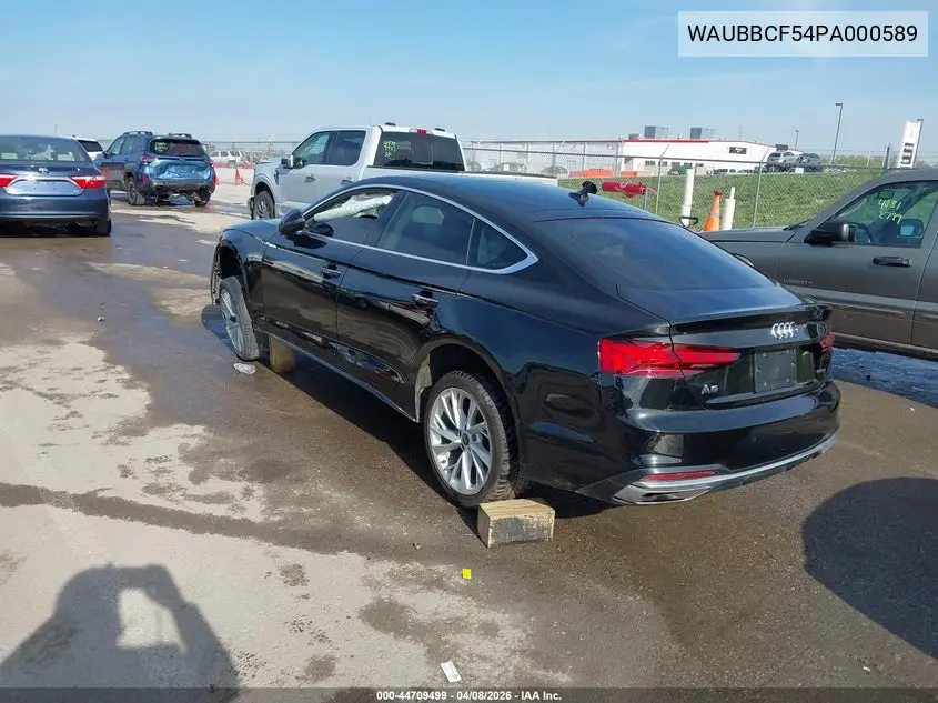 WAUBBCF54PA000589 2023 Audi A5 Sportback Prestige 40 Tfsi Quattro S Tronic