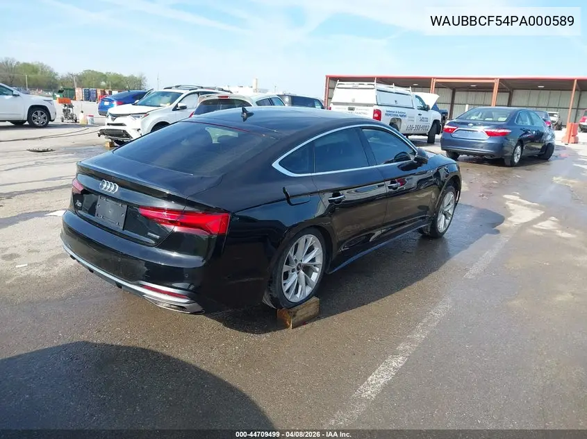 WAUBBCF54PA000589 2023 Audi A5 Sportback Prestige 40 Tfsi Quattro S Tronic