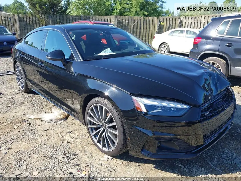 2023 Audi A5 Sportback Prestige 40 Tfsi Quattro S Tronic VIN: WAUBBCF52PA008609 Lot: 45454379