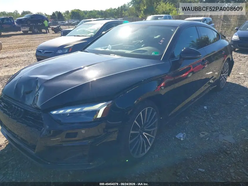 2023 Audi A5 Sportback Prestige 40 Tfsi Quattro S Tronic VIN: WAUBBCF52PA008609 Lot: 45454379
