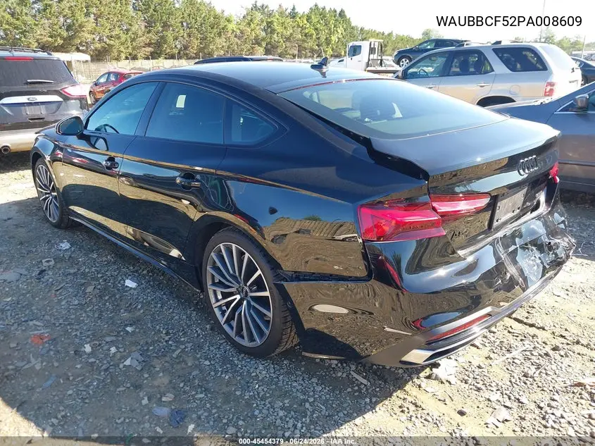 2023 Audi A5 Sportback Prestige 40 Tfsi Quattro S Tronic VIN: WAUBBCF52PA008609 Lot: 45454379