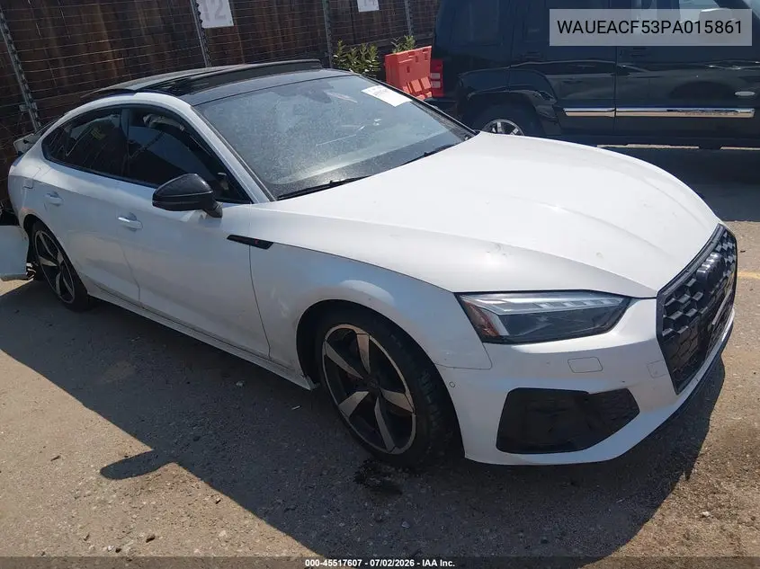 2023 Audi A5 Sportback Prestige 45 Tfsi S Line Quattro S Tronic VIN: WAUEACF53PA015861 Lot: 45517607