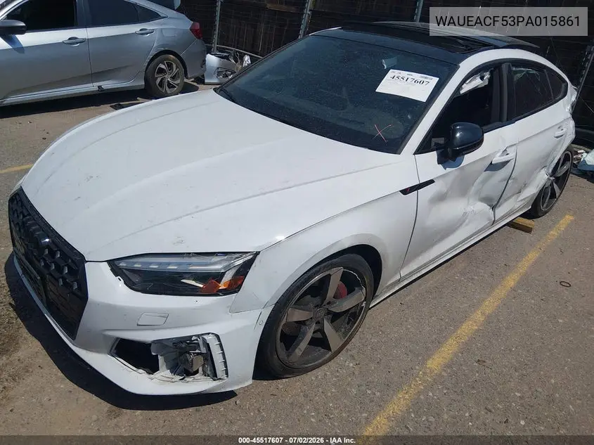 2023 Audi A5 Sportback Prestige 45 Tfsi S Line Quattro S Tronic VIN: WAUEACF53PA015861 Lot: 45517607