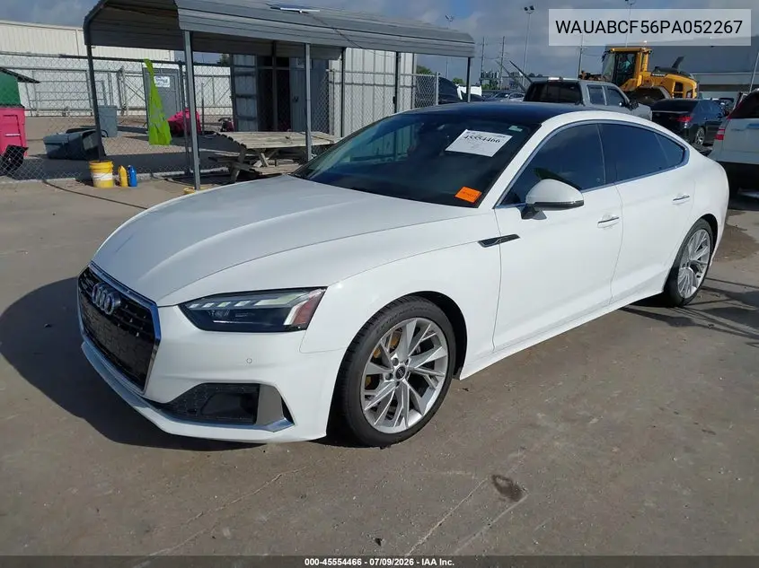 2023 Audi A5 Sportback Premium 40 Tfsi Quattro S Tronic VIN: WAUABCF56PA052267 Lot: 45554466
