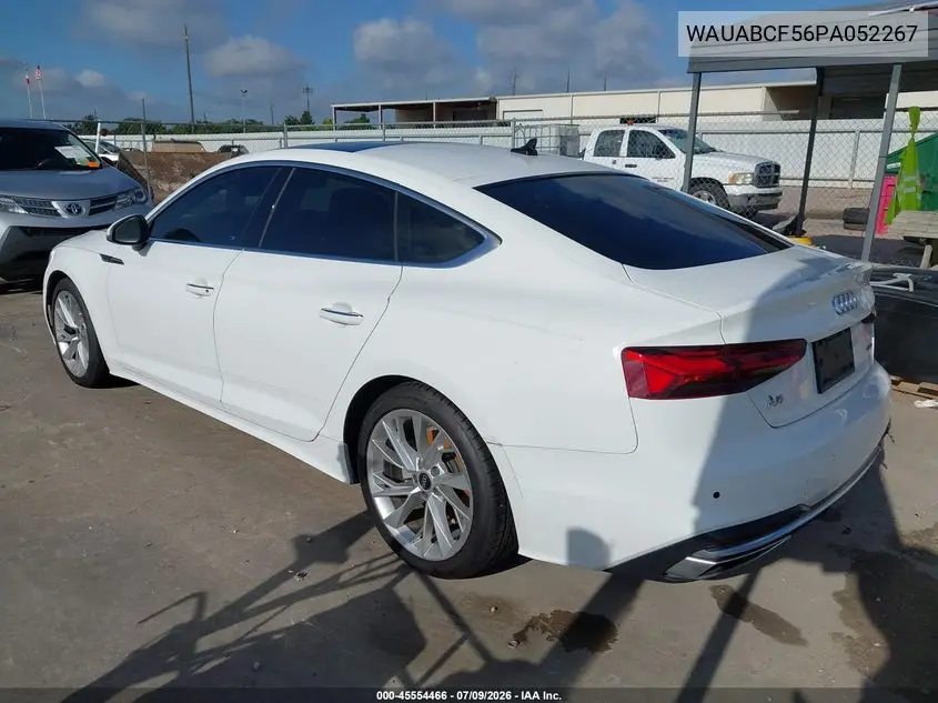 2023 Audi A5 Sportback Premium 40 Tfsi Quattro S Tronic VIN: WAUABCF56PA052267 Lot: 45554466