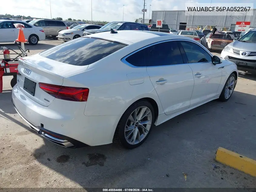 2023 Audi A5 Sportback Premium 40 Tfsi Quattro S Tronic VIN: WAUABCF56PA052267 Lot: 45554466