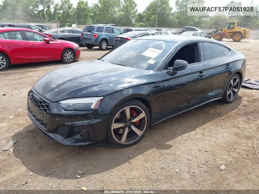 2023 Audi A5 Sportback Premium Plus 45 Tfsi S Line Quattro S Tronic VIN: WAUFACF57PA051928 Lot: 45558270