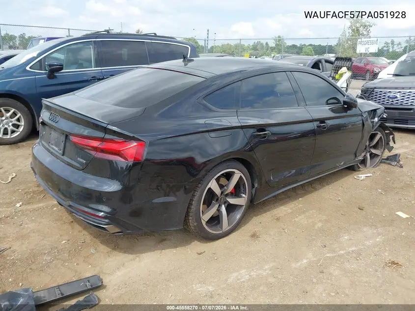 2023 Audi A5 Sportback Premium Plus 45 Tfsi S Line Quattro S Tronic VIN: WAUFACF57PA051928 Lot: 45558270
