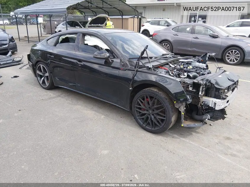 2023 Audi A5 Sportback Premium Plus 45 Tfsi S Line Quattro S Tronic VIN: WAUFACF52PA007187 Lot: 45558725