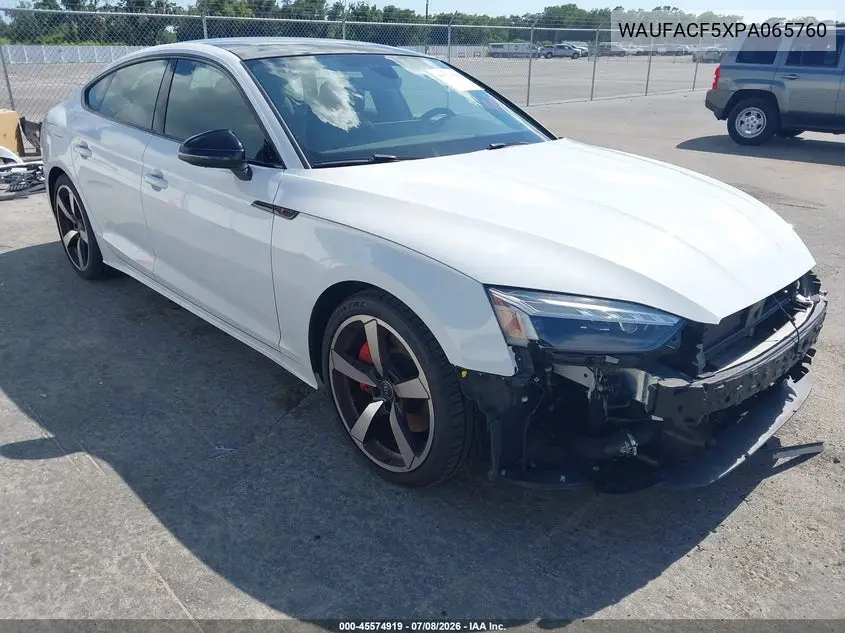 2023 Audi A5 Sportback Premium Plus 45 Tfsi S Line Quattro S Tronic VIN: WAUFACF5XPA065760 Lot: 45574919