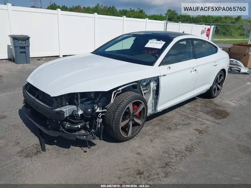 2023 Audi A5 Sportback Premium Plus 45 Tfsi S Line Quattro S Tronic VIN: WAUFACF5XPA065760 Lot: 45574919