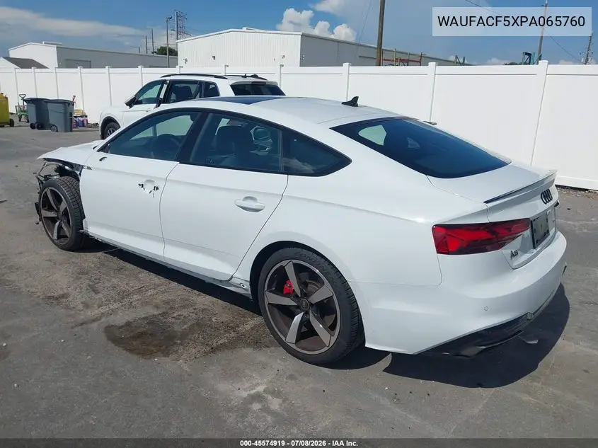2023 Audi A5 Sportback Premium Plus 45 Tfsi S Line Quattro S Tronic VIN: WAUFACF5XPA065760 Lot: 45574919