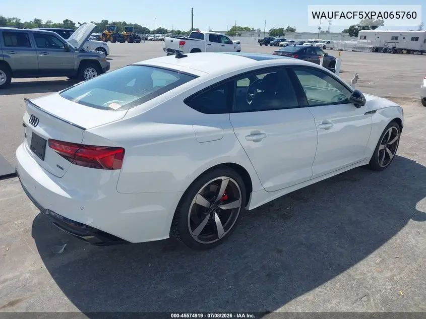 2023 Audi A5 Sportback Premium Plus 45 Tfsi S Line Quattro S Tronic VIN: WAUFACF5XPA065760 Lot: 45574919