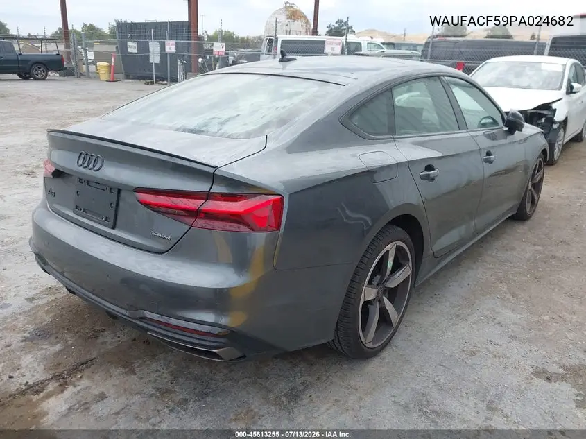 2023 Audi A5 Sportback Premium Plus 45 Tfsi S Line Quattro S Tronic VIN: WAUFACF59PA024682 Lot: 45613255