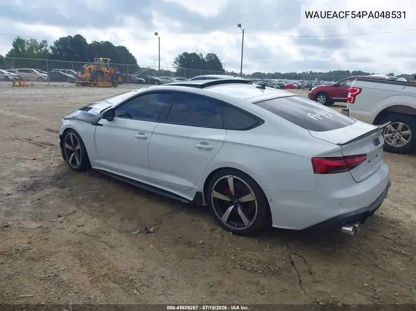 2023 Audi A5 Sportback Prestige 45 Tfsi S Line Quattro S Tronic VIN: WAUEACF54PA048531 Lot: 45626287