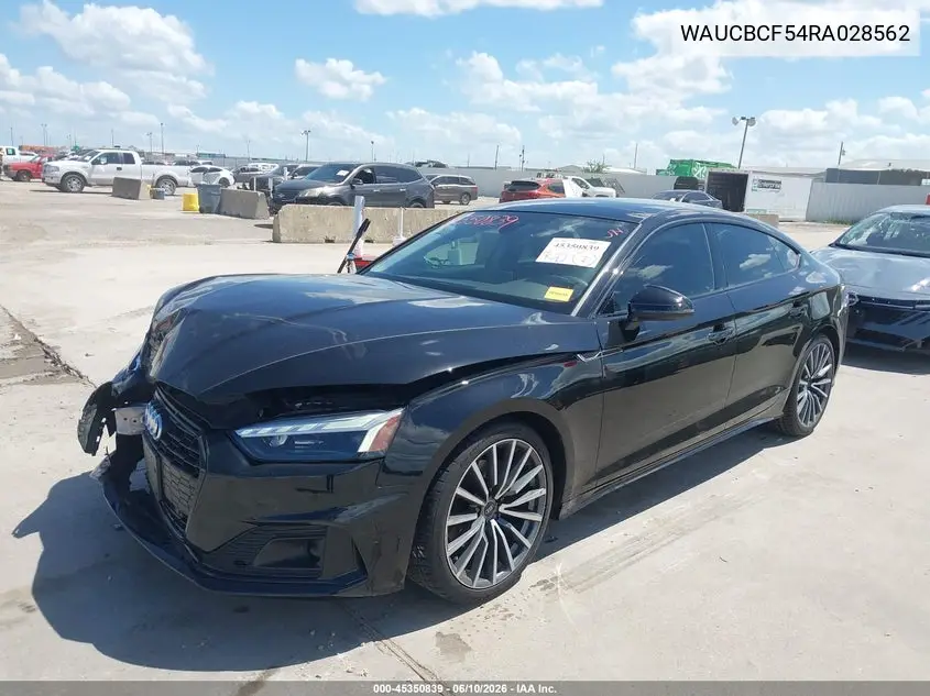 2024 Audi A5 Sportback Premium Plus 40 Tfsi Quattro S Tronic VIN: WAUCBCF54RA028562 Lot: 45350839