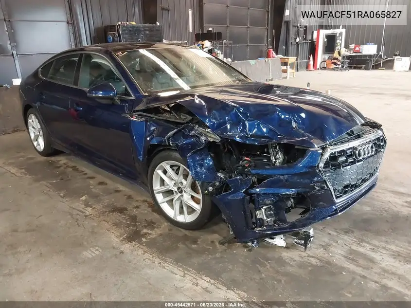 2024 Audi A5 Sportback Premium Plus 45 Tfsi Quattro S Tronic VIN: WAUFACF51RA065827 Lot: 45442571