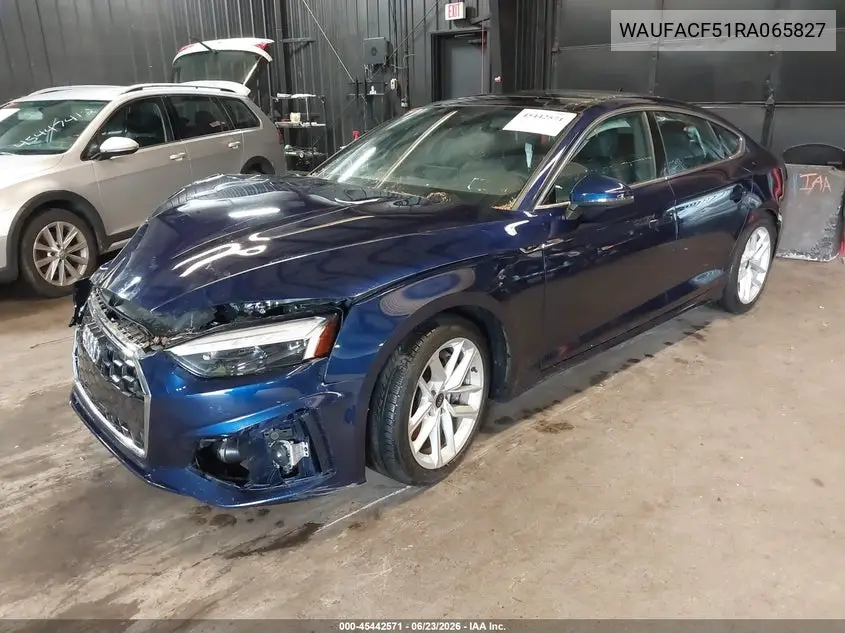 2024 Audi A5 Sportback Premium Plus 45 Tfsi Quattro S Tronic VIN: WAUFACF51RA065827 Lot: 45442571