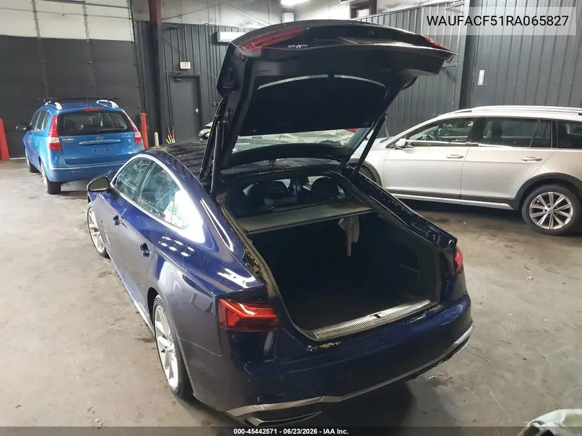 2024 Audi A5 Sportback Premium Plus 45 Tfsi Quattro S Tronic VIN: WAUFACF51RA065827 Lot: 45442571