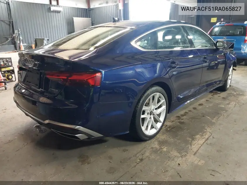 2024 Audi A5 Sportback Premium Plus 45 Tfsi Quattro S Tronic VIN: WAUFACF51RA065827 Lot: 45442571