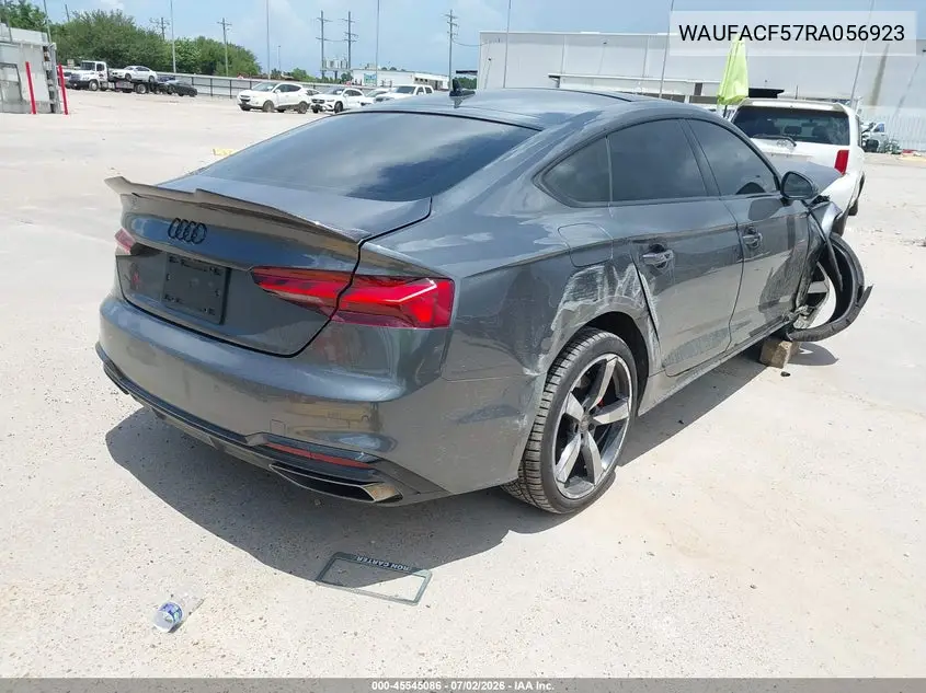 2024 Audi A5 Sportback Premium Plus 45 Tfsi Quattro S Tronic VIN: WAUFACF57RA056923 Lot: 45545086