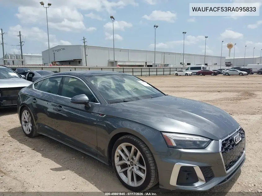 2024 Audi A5 Sportback Premium Plus 45 Tfsi Quattro S Tronic VIN: WAUFACF53RA095833 Lot: 45661945