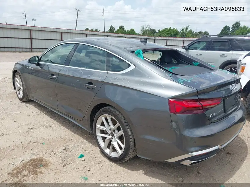 2024 Audi A5 Sportback Premium Plus 45 Tfsi Quattro S Tronic VIN: WAUFACF53RA095833 Lot: 45661945