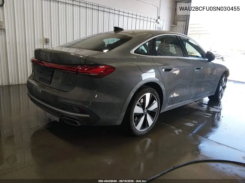 2025 Audi All-New A5 Premium Plus Tfsi Quattro S Tronic VIN: WAU2BCFU0SN030455 Lot: 45428048