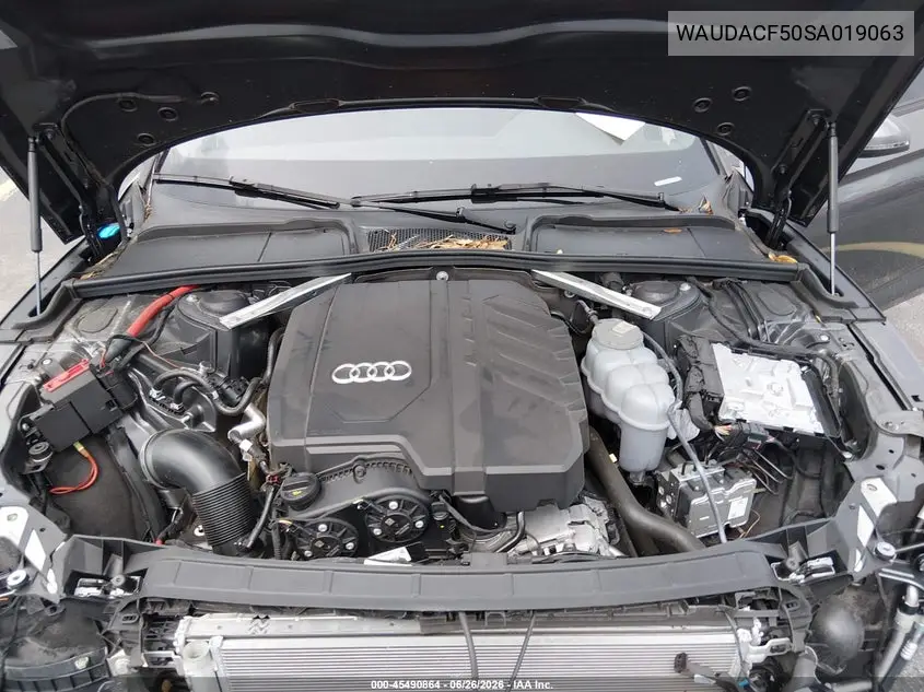 2025 Audi A5 Sportback Premium 45 Tfsi S Line Quattro S Tronic VIN: WAUDACF50SA019063 Lot: 45490864