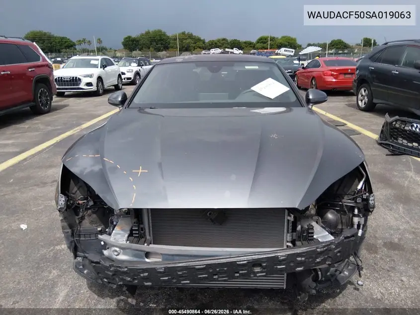 2025 Audi A5 Sportback Premium 45 Tfsi S Line Quattro S Tronic VIN: WAUDACF50SA019063 Lot: 45490864