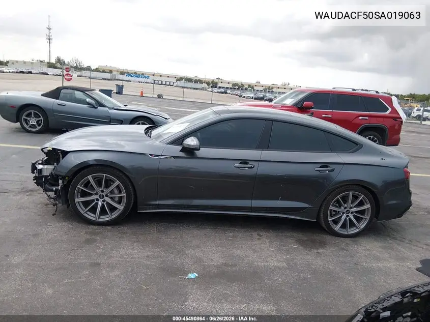 2025 Audi A5 Sportback Premium 45 Tfsi S Line Quattro S Tronic VIN: WAUDACF50SA019063 Lot: 45490864
