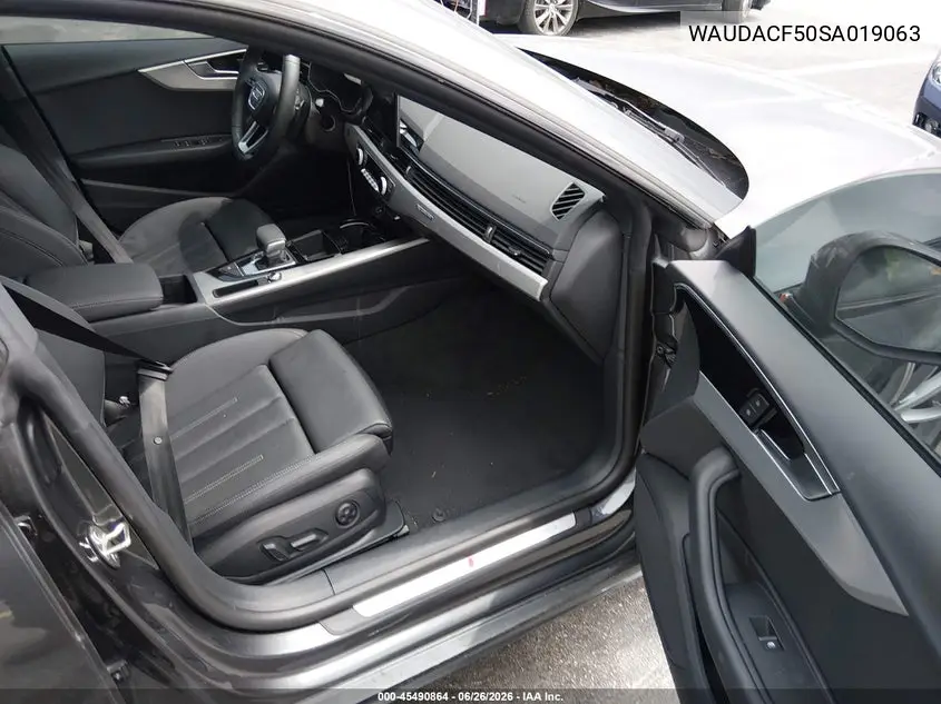 2025 Audi A5 Sportback Premium 45 Tfsi S Line Quattro S Tronic VIN: WAUDACF50SA019063 Lot: 45490864