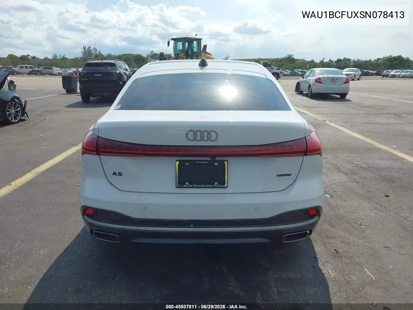 2025 Audi All-New A5 Premium Tfsi Quattro S Tronic VIN: WAU1BCFUXSN078413 Lot: 45507811