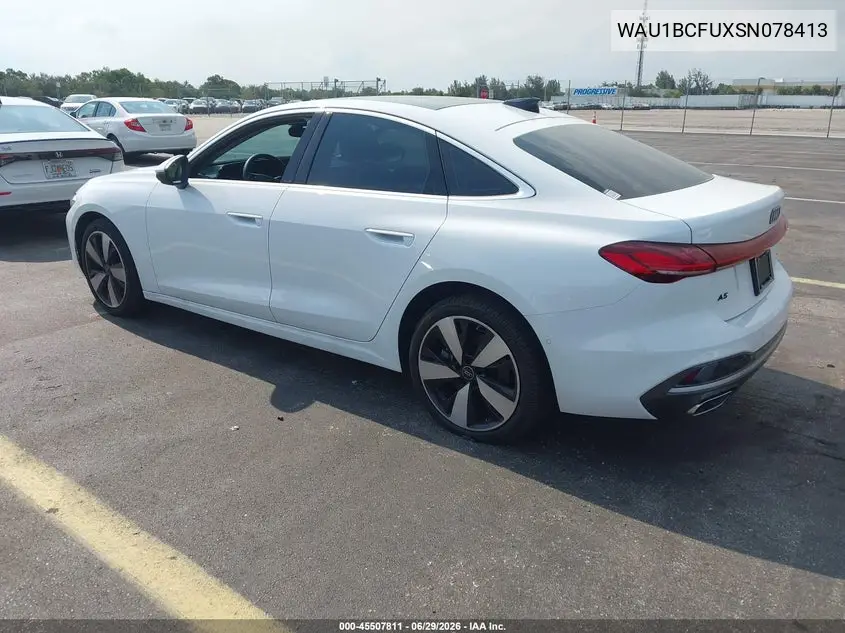 2025 Audi All-New A5 Premium Tfsi Quattro S Tronic VIN: WAU1BCFUXSN078413 Lot: 45507811