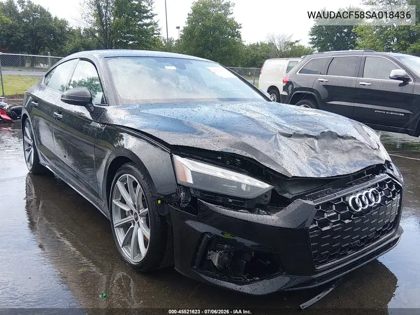 2025 Audi A5 Sportback Premium 45 Tfsi S Line Quattro S Tronic VIN: WAUDACF58SA018436 Lot: 45521623