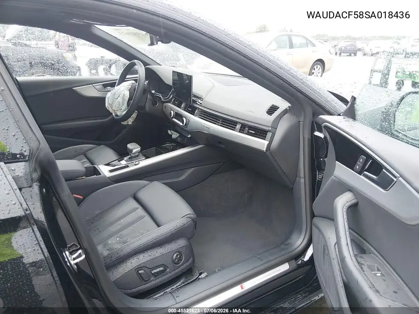 2025 Audi A5 Sportback Premium 45 Tfsi S Line Quattro S Tronic VIN: WAUDACF58SA018436 Lot: 45521623