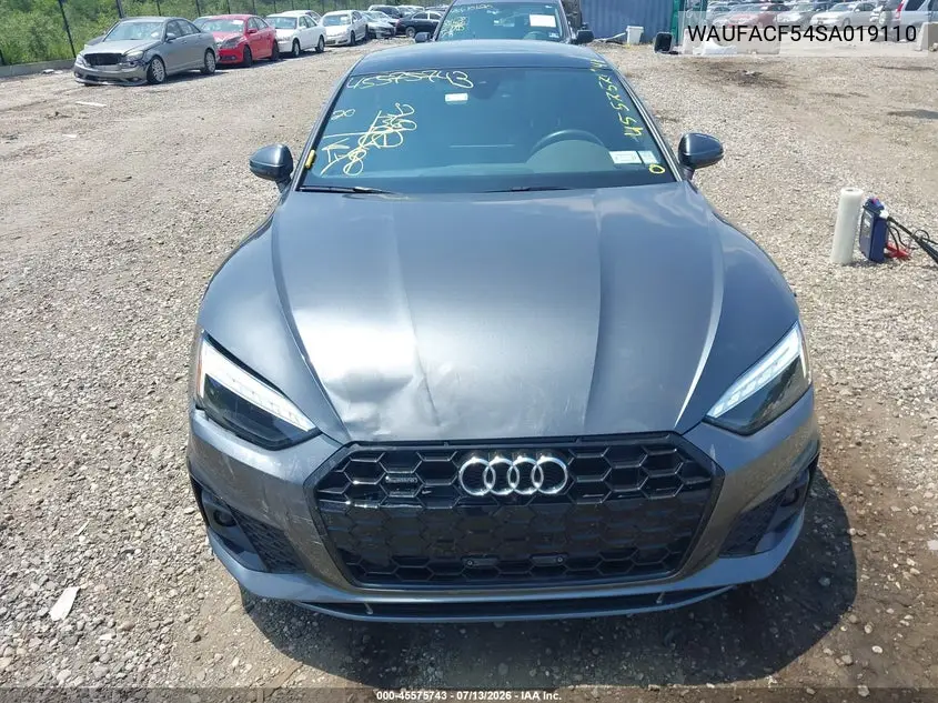 2025 Audi A5 Sportback Premium Plus 45 Tfsi S Line Quattro S Tronic VIN: WAUFACF54SA019110 Lot: 45575743