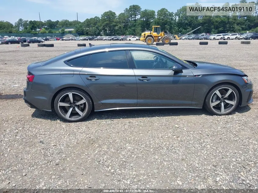 2025 Audi A5 Sportback Premium Plus 45 Tfsi S Line Quattro S Tronic VIN: WAUFACF54SA019110 Lot: 45575743