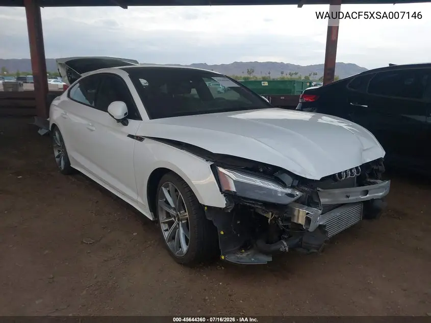 2025 Audi A5 Sportback Premium 45 Tfsi S Line Quattro S Tronic VIN: WAUDACF5XSA007146 Lot: 45644360