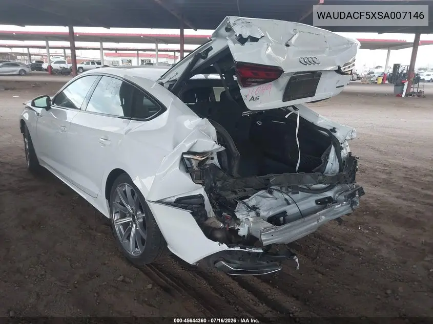 2025 Audi A5 Sportback Premium 45 Tfsi S Line Quattro S Tronic VIN: WAUDACF5XSA007146 Lot: 45644360