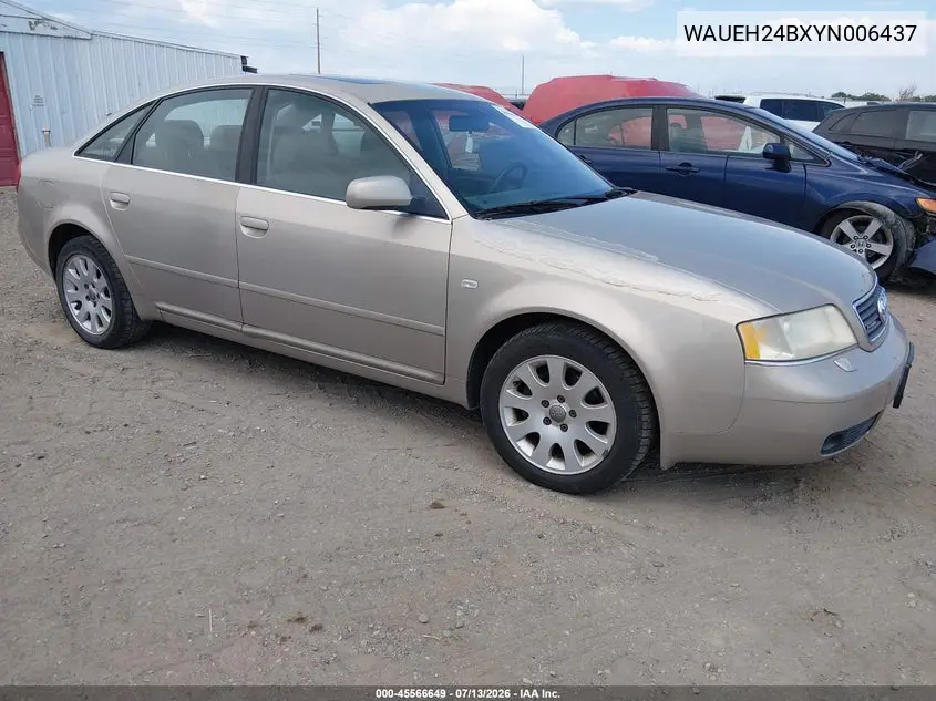 2000 Audi A6 VIN: WAUEH24BXYN006437 Lot: 45566649