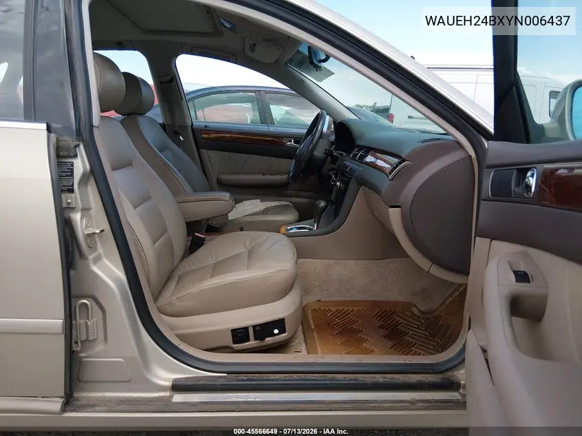 2000 Audi A6 VIN: WAUEH24BXYN006437 Lot: 45566649