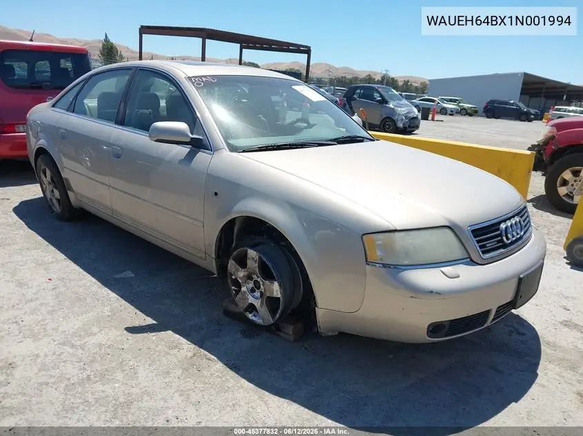 2001 Audi A6 VIN: WAUEH64BX1N001994 Lot: 45377832