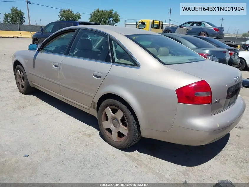 2001 Audi A6 VIN: WAUEH64BX1N001994 Lot: 45377832