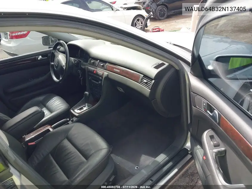 2002 Audi A6 2.7T VIN: WAULD64B32N137405 Lot: 45592736