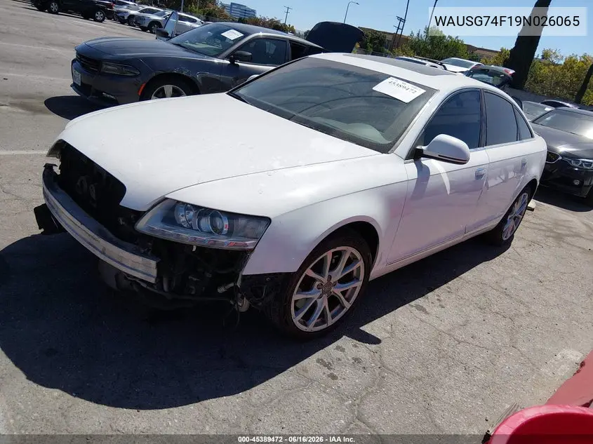 2009 Audi A6 3.0 Premium VIN: WAUSG74F19N026065 Lot: 45389472