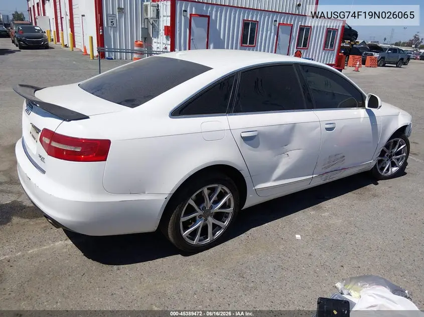 2009 Audi A6 3.0 Premium VIN: WAUSG74F19N026065 Lot: 45389472