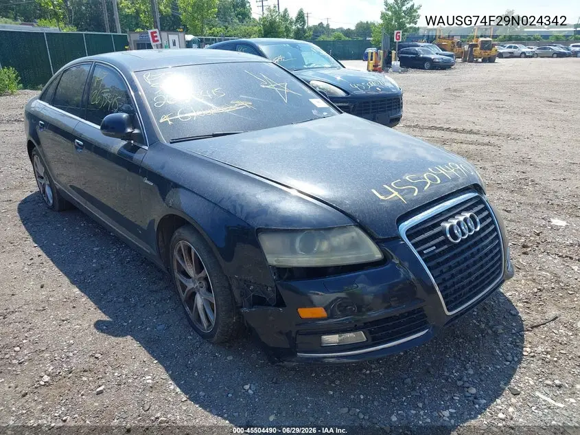 2009 Audi A6 3.0 Premium VIN: WAUSG74F29N024342 Lot: 45504490