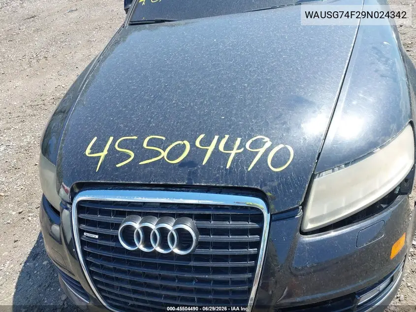 2009 Audi A6 3.0 Premium VIN: WAUSG74F29N024342 Lot: 45504490